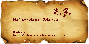 Malatidesz Zdenka névjegykártya